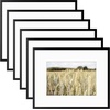 image:imageGolden State Art Gallery Wall Frame Set of 6  Black 11x14 Aluminum Photo Frames with Mat for 8x10 Pictures  11 x 14 inch Metal Frame with Real Glass Cover  Elegant Home or Office DecorBlack