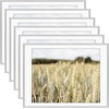 image:imageGolden State Art Gallery Wall Frame Set of 6  Black 11x14 Aluminum Photo Frames with Mat for 8x10 Pictures  11 x 14 inch Metal Frame with Real Glass Cover  Elegant Home or Office DecorSilver