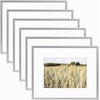 image:imageGolden State Art Gallery Wall Frame Set of 6  Black 11x14 Aluminum Photo Frames with Mat for 8x10 Pictures  11 x 14 inch Metal Frame with Real Glass Cover  Elegant Home or Office DecorSilver