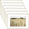 image:imageGolden State Art Gallery Wall Frame Set of 6  Black 11x14 Aluminum Photo Frames with Mat for 8x10 Pictures  11 x 14 inch Metal Frame with Real Glass Cover  Elegant Home or Office DecorGold