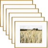 image:imageGolden State Art Gallery Wall Frame Set of 6  Black 11x14 Aluminum Photo Frames with Mat for 8x10 Pictures  11 x 14 inch Metal Frame with Real Glass Cover  Elegant Home or Office DecorBronze