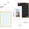 image:imageGolden State Art Gallery Wall Frame Set of 6  Black 11x14 Aluminum Photo Frames with Mat for 8x10 Pictures  11 x 14 inch Metal Frame with Real Glass Cover  Elegant Home or Office DecorGold