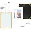 image:imageGolden State Art Gallery Wall Frame Set of 6  Black 11x14 Aluminum Photo Frames with Mat for 8x10 Pictures  11 x 14 inch Metal Frame with Real Glass Cover  Elegant Home or Office DecorBronze