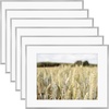 image:imageGolden State Art Gallery Wall Frame Set of 6  Black 11x14 Aluminum Photo Frames with Mat for 8x10 Pictures  11 x 14 inch Metal Frame with Real Glass Cover  Elegant Home or Office DecorSilver