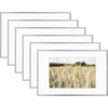 image:imageGolden State Art Gallery Wall Frame Set of 6  Black 11x14 Aluminum Photo Frames with Mat for 8x10 Pictures  11 x 14 inch Metal Frame with Real Glass Cover  Elegant Home or Office DecorSilver