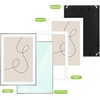 image:imageGolden State Art Gallery Wall Frame Set of 6  Black 11x14 Aluminum Photo Frames with Mat for 8x10 Pictures  11 x 14 inch Metal Frame with Real Glass Cover  Elegant Home or Office DecorSilver