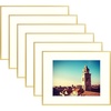 image:imageGolden State Art Gallery Wall Frame Set of 6  Black 11x14 Aluminum Photo Frames with Mat for 8x10 Pictures  11 x 14 inch Metal Frame with Real Glass Cover  Elegant Home or Office DecorGold
