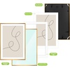 image:imageGolden State Art Gallery Wall Frame Set of 6  Black 11x14 Aluminum Photo Frames with Mat for 8x10 Pictures  11 x 14 inch Metal Frame with Real Glass Cover  Elegant Home or Office DecorBronze