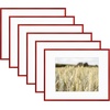 image:imageGolden State Art Gallery Wall Frame Set of 6  Black 11x14 Aluminum Photo Frames with Mat for 8x10 Pictures  11 x 14 inch Metal Frame with Real Glass Cover  Elegant Home or Office DecorRed
