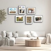 image:imageGolden State Art Gallery Wall Frame Set of 6  Black 11x14 Aluminum Photo Frames with Mat for 8x10 Pictures  11 x 14 inch Metal Frame with Real Glass Cover  Elegant Home or Office DecorBlack