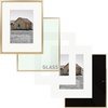 image:imageGolden State Art Gold 1 Pack 8x10 Picture Frame and 2 Pack 5x7 Picture Frame  Displays Photos for 5x7 or 4x6 inches With Mat  or 8x10 or 5x7 inches Without Mat  Resistant Glass Aluminum Photo Fram