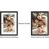 image:imageGolden State Art Gold 5x7 Aluminum Picture Frame  Display Photos 4x6 with Mat or 5x7 inch Without Mat  ShatterResistant Glass Metal Photo Frame for Wall or Tabletop Display 2 PackBlack