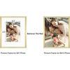 image:imageGolden State Art Gold 5x7 Aluminum Picture Frame  Display Photos 4x6 with Mat or 5x7 inch Without Mat  ShatterResistant Glass Metal Photo Frame for Wall or Tabletop Display 2 PackGold