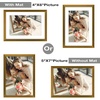image:imageGolden State Art Gold 5x7 Aluminum Picture Frame  Display Photos 4x6 with Mat or 5x7 inch Without Mat  ShatterResistant Glass Metal Photo Frame for Wall or Tabletop Display 2 PackBronze