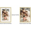 image:imageGolden State Art Gold 5x7 Aluminum Picture Frame  Display Photos 4x6 with Mat or 5x7 inch Without Mat  ShatterResistant Glass Metal Photo Frame for Wall or Tabletop Display 2 PackGold