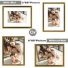 image:imageGolden State Art Gold 5x7 Aluminum Picture Frame  Display Photos 4x6 with Mat or 5x7 inch Without Mat  ShatterResistant Glass Metal Photo Frame for Wall or Tabletop Display 2 PackBronze