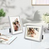 image:imageGolden State Art Gold 5x7 Aluminum Picture Frame  Display Photos 4x6 with Mat or 5x7 inch Without Mat  ShatterResistant Glass Metal Photo Frame for Wall or Tabletop Display 2 PackSilver