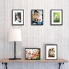 image:imageGolden State Art Gold 5x7 Aluminum Picture Frame  Display Photos 4x6 with Mat or 5x7 inch Without Mat  ShatterResistant Glass Metal Photo Frame for Wall or Tabletop Display 2 PackBlack