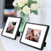 image:imageGolden State Art Gold 5x7 Aluminum Picture Frame  Display Photos 4x6 with Mat or 5x7 inch Without Mat  ShatterResistant Glass Metal Photo Frame for Wall or Tabletop Display 2 PackBlack