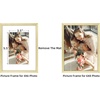 image:imageGolden State Art Gold 5x7 Aluminum Picture Frame  Display Photos 4x6 with Mat or 5x7 inch Without Mat  ShatterResistant Glass Metal Photo Frame for Wall or Tabletop Display 2 PackGold