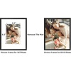 image:imageGolden State Art Gold 5x7 Aluminum Picture Frame  Display Photos 4x6 with Mat or 5x7 inch Without Mat  ShatterResistant Glass Metal Photo Frame for Wall or Tabletop Display 2 PackBlack