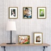 image:imageGolden State Art Gold 5x7 Aluminum Picture Frame  Display Photos 4x6 with Mat or 5x7 inch Without Mat  ShatterResistant Glass Metal Photo Frame for Wall or Tabletop Display 2 PackBronze