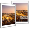 image:imageGolden State Art Gold 5x7 Aluminum Picture Frame  Display Photos 4x6 with Mat or 5x7 inch Without Mat  ShatterResistant Glass Metal Photo Frame for Wall or Tabletop Display 2 PackSilver