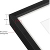 image:imageGolden State Art Gold 5x7 Aluminum Picture Frame  Display Photos 4x6 with Mat or 5x7 inch Without Mat  ShatterResistant Glass Metal Photo Frame for Wall or Tabletop Display 2 PackBlack