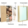 image:imageGolden State Art Gold 5x7 Aluminum Picture Frame  Display Photos 4x6 with Mat or 5x7 inch Without Mat  ShatterResistant Glass Metal Photo Frame for Wall or Tabletop Display 2 PackGold