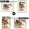 image:imageGolden State Art Gold 5x7 Aluminum Picture Frame  Display Photos 4x6 with Mat or 5x7 inch Without Mat  ShatterResistant Glass Metal Photo Frame for Wall or Tabletop Display 2 PackGold