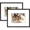 image:imageGolden State Art Gold 5x7 Aluminum Picture Frame  Display Photos 4x6 with Mat or 5x7 inch Without Mat  ShatterResistant Glass Metal Photo Frame for Wall or Tabletop Display 2 PackBlack