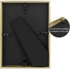image:imageGolden State Art Gold 5x7 Aluminum Picture Frame  Display Photos 4x6 with Mat or 5x7 inch Without Mat  ShatterResistant Glass Metal Photo Frame for Wall or Tabletop Display 2 PackGold