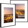image:imageGolden State Art Gold 5x7 Aluminum Picture Frame  Display Photos 4x6 with Mat or 5x7 inch Without Mat  ShatterResistant Glass Metal Photo Frame for Wall or Tabletop Display 2 PackBlack