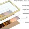 image:imageGolden State Art Gold 5x7 Aluminum Picture Frame  Display Photos 4x6 with Mat or 5x7 inch Without Mat  ShatterResistant Glass Metal Photo Frame for Wall or Tabletop Display 2 PackGold