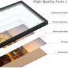 image:imageGolden State Art Gold 5x7 Aluminum Picture Frame  Display Photos 4x6 with Mat or 5x7 inch Without Mat  ShatterResistant Glass Metal Photo Frame for Wall or Tabletop Display 2 PackBlack