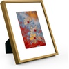 image:imageGolden State Art Silver 8x10 Aluminum Frame for 8 x 10 Picture or 5x7 Photo with Mat  Shatter  Resistant Glass  Wall or Tabletop Display  1 PackBronze
