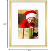 image:imageGolden State Art Silver 8x10 Aluminum Frame for 8 x 10 Picture or 5x7 Photo with Mat  Shatter  Resistant Glass  Wall or Tabletop Display  1 PackGold