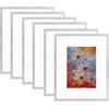 image:imageGolden State Art Silver 8x10 Aluminum Frame for 8 x 10 Picture or 5x7 Photo with Mat  Shatter  Resistant Glass  Wall or Tabletop Display  1 PackSilver