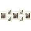 image:imageGolden State Art 11x14 8x10 Aluminum Picture Frames 7Piece Set with Mats  Wall Mountable Real Glass Gold Gallery Style for Home Office