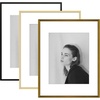 image:imageGolden State Art 11x14 Aluminum Picture Frame 3 Pack Metal Frames with Removable Mat for 8x10 Photos Artwork Prints Wall Mountable Black Bronze Gold