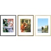 image:imageGolden State Art 12x16 Aluminum Picture Frame 3 Pack Metal Frames with Removable Mat for 85x11 Photos Artwork Prints Wall Mountable Black Bronze Gold