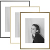 image:imageGolden State Art 16x20 Aluminum Picture Frame 3 Pack Metal Frames with Removable Mat for 11x14 Photos Artwork Prints Wall Mountable Black Bronze Gold