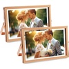 image:imageGolden State Art 2 Pack 5x7 Inch Metal Picture Frames Floating Display for 4x6 3x5 Photos with Real Glass and PullOut Easel Stand for Tabletop Display Vertical  Rose GoldRose Gold