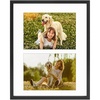 image:imageGolden State Art 4x6 Aluminum Collage Frame Displays 6x4 Pictures With 2 Openings Mat or One 8x10 Photo Real Glass PortraitLandscape WallTabletop Display Gold 1 PackBlack