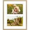 image:imageGolden State Art 4x6 Aluminum Collage Frame Displays 6x4 Pictures With 2 Openings Mat or One 8x10 Photo Real Glass PortraitLandscape WallTabletop Display Gold 1 PackGold