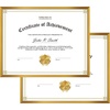 image:imageGolden State Art 85x11 Aluminum Frame Real Glass Metal Frame for 85 by 11 inch Document Certificate Diploma with Easel Stand Black 3 PackBronze