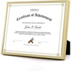 image:imageGolden State Art 85x11 Aluminum Frame Real Glass Metal Frame for 85 by 11 inch Document Certificate Diploma with Easel Stand Black 3 PackGold