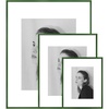 image:imageGolden State Art 8x10 11x14 16x20 Aluminum Picture Frames 3 Pack with Mats  Real Glass Wall Mountable Green Gallery Style Set
