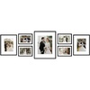 image:imageGolden State Art Aluminum Gallery Wall Frame Set of 7  Includes One 11x14 Two 8x10 and Four 5x7  Metal Frames with Mat amp Real Glass Cover for Elegant Home or Office Decor Style 2 GoldBlack