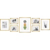 image:imageGolden State Art Aluminum Gallery Wall Frame Set of 7  Includes One 11x14 Two 8x10 and Four 5x7  Metal Frames with Mat amp Real Glass Cover for Elegant Home or Office Decor Style 2 GoldBronze